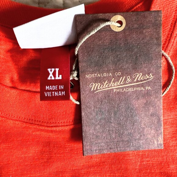 MITCHELL & NESS Men's NCAA Clemson Tigers Orange Embroidered T-Shirt Size XL NEW - Picture 3 of 6